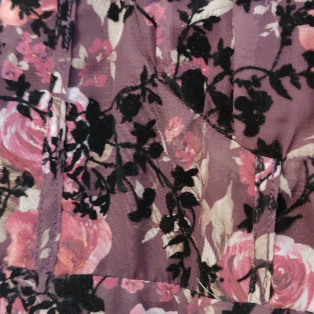 ARULA Purple and Pink Floral Peplum Dress - Picture 3 of 8